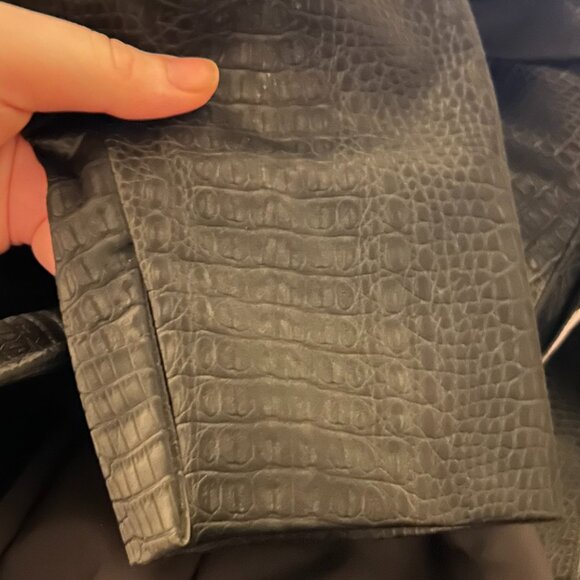 NWOT Chico’s Faux Snakeskin Leather Jacket Women’s Textured Blazer - Picture 12 of 13